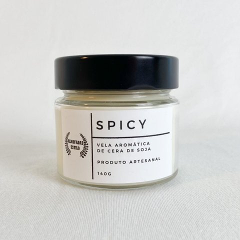 VELA AROMÁTICA DE CERA DE SOJA - SPICY Almofadas Estilo