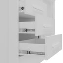 Ver imagem 5 de Cômoda Infantil 1 Porta 4 Gavetas Maya Espresso Móveis Branco
