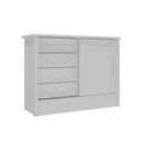 Ver imagem 2 de Cômoda Infantil 1 Porta 4 Gavetas Maya Espresso Móveis Branco