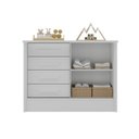 Ver imagem 3 de Cômoda Infantil 1 Porta 4 Gavetas Maya Espresso Móveis Branco