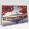 Quadro Tela Canvas As Margens do Monte Fuji Japão com Moldura Branca 120x80cm - 1