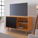 Ver imagem 1 de Rack para TV até 43 Polegadas MDF 109cm Carinho Candian Amarelo