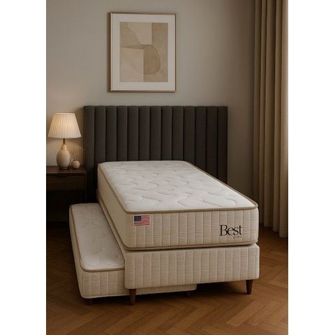 Cama Box de Solteiro com Auxiliar Best Ergo 88x188