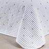 Cobre leito Super King Ellora 3Pçs Bordado Micropercal 400 Fios Branco - 3