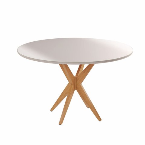 Mesa Simpatia Candian 108cm Redonda com Vidro