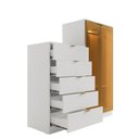 Ver imagem 5 de Comoda Infantil 5 Gavetas 2 Portas Reflecta