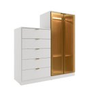 Ver imagem 2 de Comoda Infantil 5 Gavetas 2 Portas Reflecta