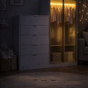 Ver imagem 4 de Comoda Infantil 5 Gavetas 2 Portas Reflecta Branco