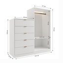 Ver imagem 3 de Comoda Infantil 5 Gavetas 2 Portas Reflecta Branco