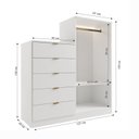 Ver imagem 3 de Comoda Infantil 5 Gavetas 2 Portas Reflecta