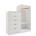 Ver imagem 6 de Comoda Infantil 5 Gavetas 2 Portas Reflecta Branco