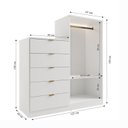 Ver imagem 3 de Comoda Infantil 5 Gavetas 2 Portas Reflecta Branco