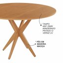Ver imagem 4 de Mesa Simpatia Candian 108cm Redonda sem Vidro Tampo Amadeirado Amarelo/Cinamomo