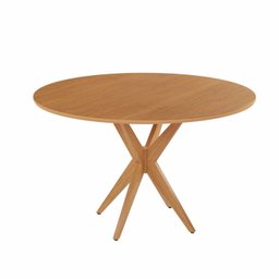 Mesa Simpatia Candian 108cm Redonda sem Vidro Tampo Amadeirado - 1