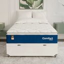 Ver mais imagens de Cama Box Baú Casal Colchão Comfort Class Pillow Top 138x188 Azul/suede Branco