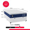Ver imagem 4 de Cama Box Baú Casal Colchão Comfort Class Pillow Top 138x188 Azul/suede Branco