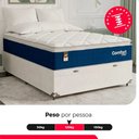 Ver imagem 5 de Cama Box Baú Casal Colchão Comfort Class Pillow Top 138x188 Azul/suede Branco