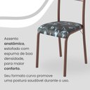 Ver imagem 7 de Conjunto Sala de Jantar Mesa Retangular 140x75cm Tampo Granito Topázio 6 Cadeiras Marselha