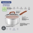 Ver imagem 5 de Panela Tramontina Romagna Aço Inox Cerâmico Marfim 16 Cm 1,5 L
