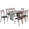 Conjunto Sala de Jantar Mesa Retangular 180x75cm Tampo Granito Topázio 8 Cadeiras Marselha - 2