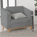 Ver imagem 3 de Kit Sofá 2 Lugares e 2 Poltronas Europa Suede Cinza Doce Sonho Móveis