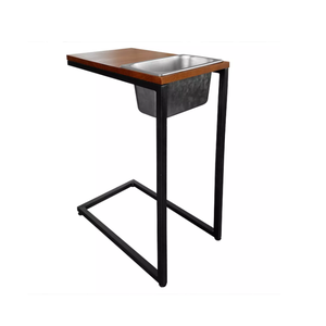Mesa Apoio Lateral Sofá com Champanheira Premium