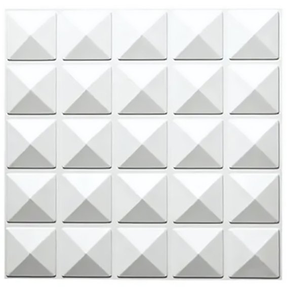 Kit 20 Placas 3D - Modelo Piramide - 50x50 ( Total de 5m2 ) - 4