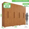 Guarda-roupa 8 Portas 4 Gavetas Milano - 4