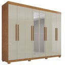 Ver imagem 3 de Guarda-roupa 8 Portas com Espelho 4 Gavetas Milano