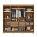 Ver imagem 2 de Guarda-roupa 8 Portas com Espelho 4 Gavetas Milano