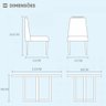 Mesa de Jantar Lisy Tampo Madeira e Vidro 120x80 com 4 Cadeiras de Madeira Maciça Móveis Mundial - 5