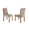 Mesa de Jantar Lisy Tampo Madeira e Vidro 120x80 com 4 Cadeiras de Madeira Maciça Móveis Mundial - 4