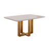 Mesa de Jantar Lisy Tampo Madeira e Vidro 120x80 com 4 Cadeiras de Madeira Maciça Móveis Mundial - 3
