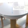 Mesa de Jantar Lisy Tampo Madeira e Vidro 120x80 com 4 Cadeiras de Madeira Maciça Móveis Mundial - 6