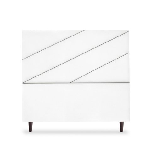 Cabeceira Estofada Queen Cristal 160cm Suede Branco