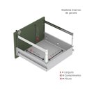 Ver mais imagens de Arquivo de Madeira 4 Gavetas OF04GPE40
