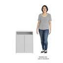 Ver imagem 5 de Kit 2 Balcão para Escritório Café 60cm 2 Portas Look A06 Branco - Mpozenato