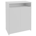 Ver imagem 7 de Kit 2 Balcão para Escritório Café 60cm 2 Portas Look A06 Branco - Mpozenato