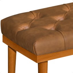 Recamier Calçadeira Apolo Corano Caramelo Solteiro 1,00m Base Madeira Pés Palito - 4