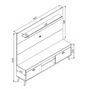 Ver imagem 3 de Conjunto Home Theather Rack E Painel Com Prateleira Setúbal Art in Móveis Branco