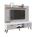 Ver imagem 2 de Conjunto Home Theather Rack E Painel Com Prateleira Setúbal Art in Móveis Branco