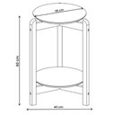 Ver imagem 4 de Mesa Lateral Sala Lizz com Pés de Madeira Maciça Off White/cedro