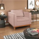 Ver imagem 3 de Kit Sofá 3 Lugares e 2 Poltronas Europa 180 cm Estilo Conforto e Elegância Suede Rosê - ADJ Decor