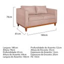 Ver imagem 4 de Kit Sofá 3 Lugares e 2 Poltronas Europa 180 cm Estilo Conforto e Elegância Suede Rosê - ADJ Decor