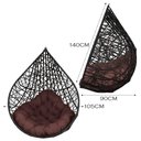 Ver imagem 4 de Cadeira Balanço Ninho Suspenso Gota Tramado C- Almofada Impermeável Acesse Móveis Preto C- Marrom