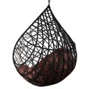 Ver imagem 5 de Cadeira Balanço Ninho Suspenso Gota Tramado C- Almofada Impermeável Acesse Móveis Preto C- Marrom