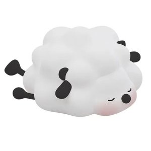 Luminaria Abajur Led Ovelhinha Fofa Touch Muda de Cor Silicone Usb Recarregavel Iluminaçao Quarto Sa