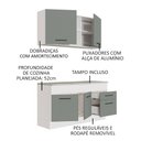 Ver imagem 5 de Armário de Cozinha Compacta 150cm Branco/Cinza Agata Madesa 01