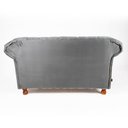Ver imagem 4 de Namoradeira Luiz XV Chesterfield Capitone Cinza Carmuca