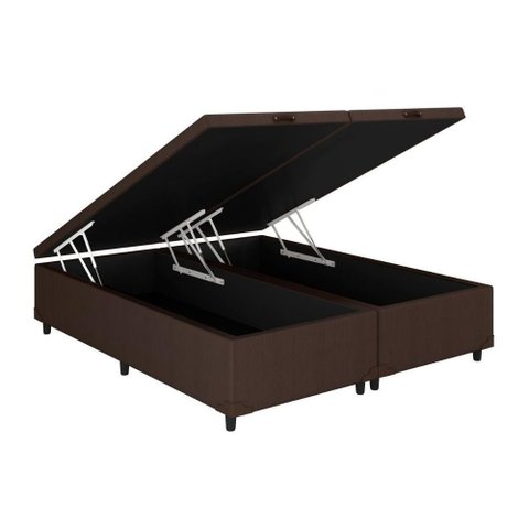 Cama Box Baú King Universal Courano Brown (193x203x35) - Costa Rica